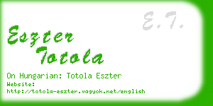 eszter totola business card